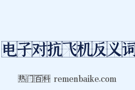 电子对抗飞机反义词是什么意思的图片